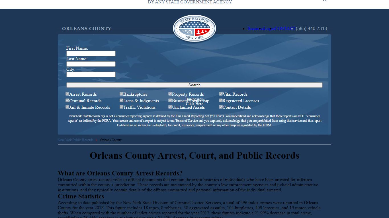 Orleans County Arrest, Court, and Public Records